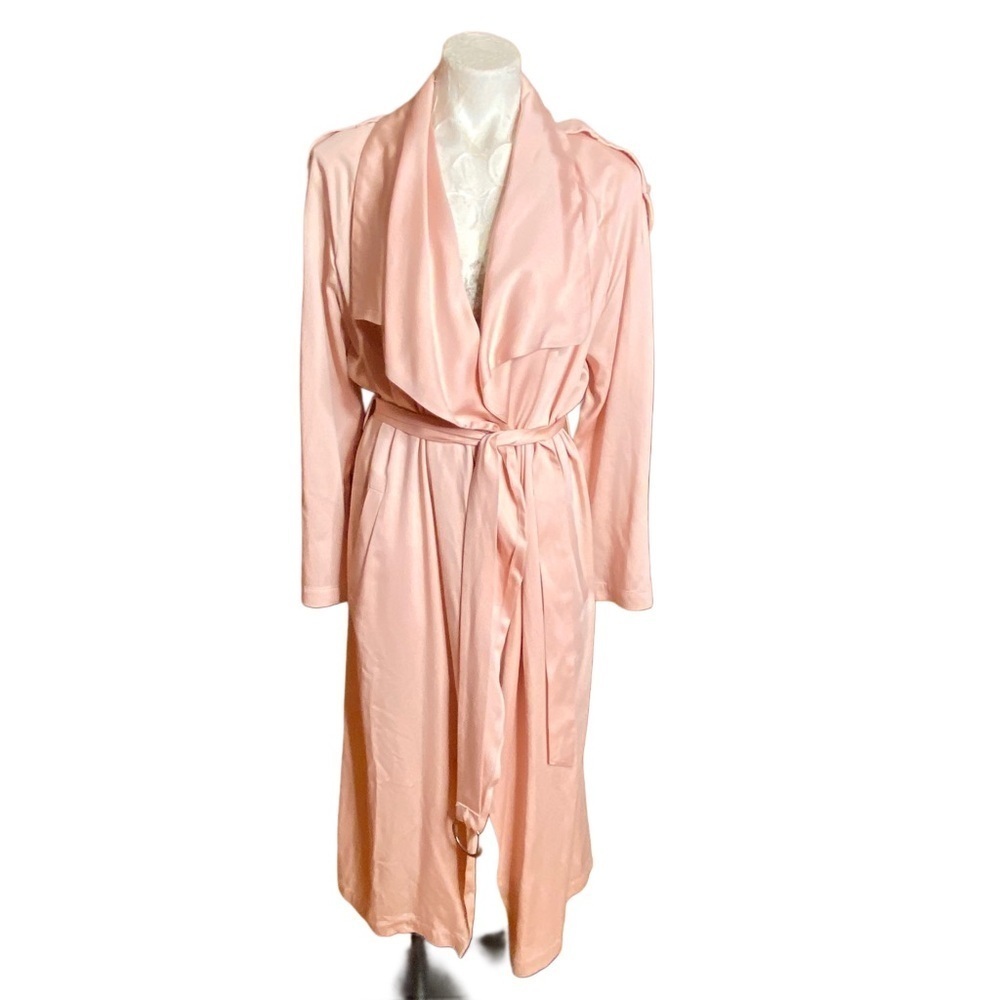 Soia & Kyo Pink Blush Trench Coat sz L